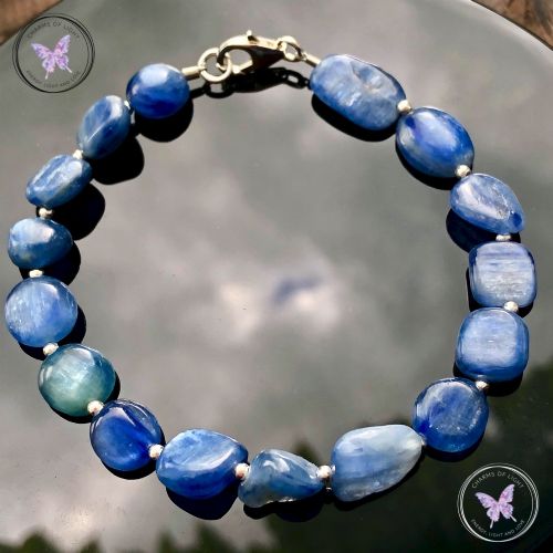 Blue Kyanite Pebble Bracelet